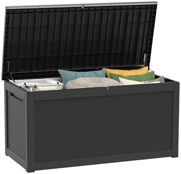 outdoor storage box 325gal waterproof resin deck box,pool, main product view