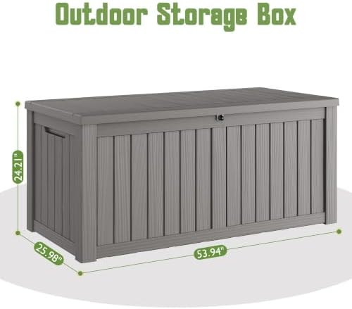 outdoor storage waterproof deck box for patio (150, close-up detail
