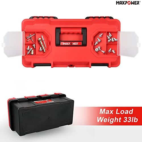 maxpower tool box 16 inch, plastic small tool, side view