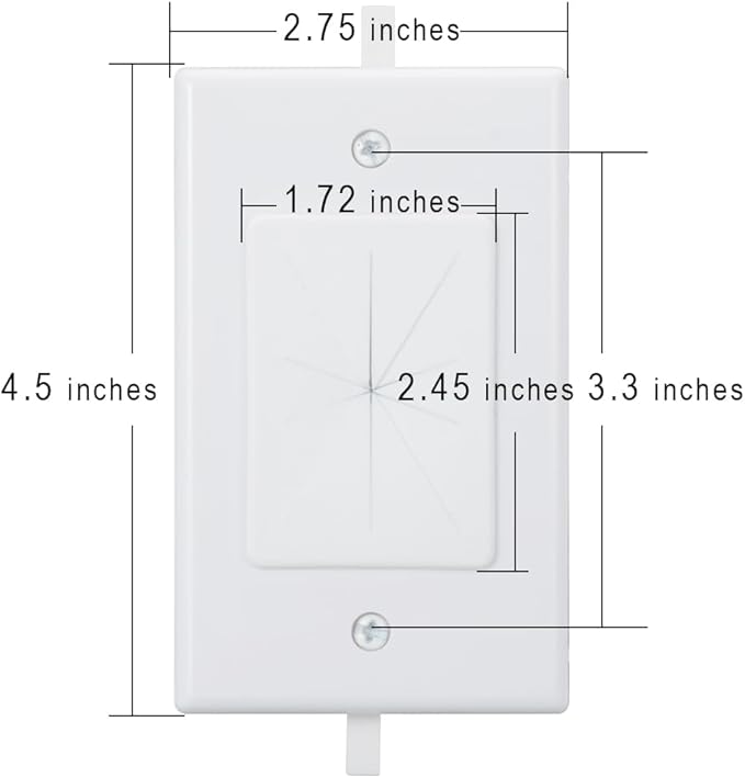 Kebulldola 1 Gang Cable Wall Plate Pass Through - Image 2