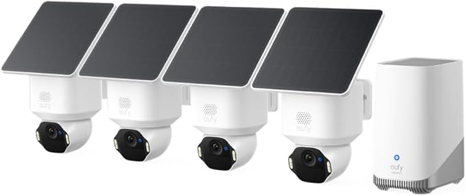 eufy Security SoloCam E42 4-Cam Kit, 4K Security Camera Wireless Outdoor by eufySecurity