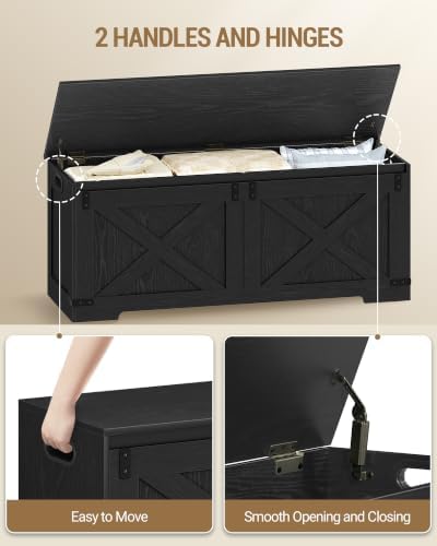 hzuaneri 47" storage bench, lift top,225l/59gal storage chest, package contents