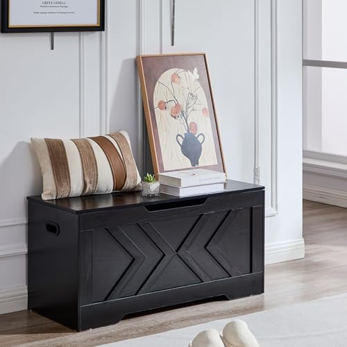 39.4” storage bench, extra large entryway bench with shown in use