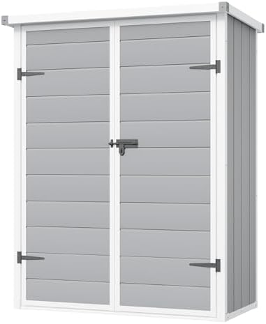udpatio 51 cu.ft vertical outdoor storage shed with, view 9