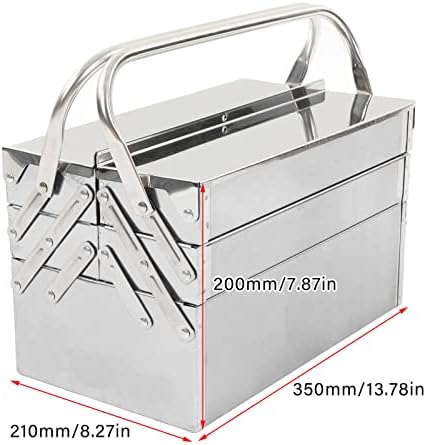 cantilever tool box - metal folding portable auto on a desk or shelf
