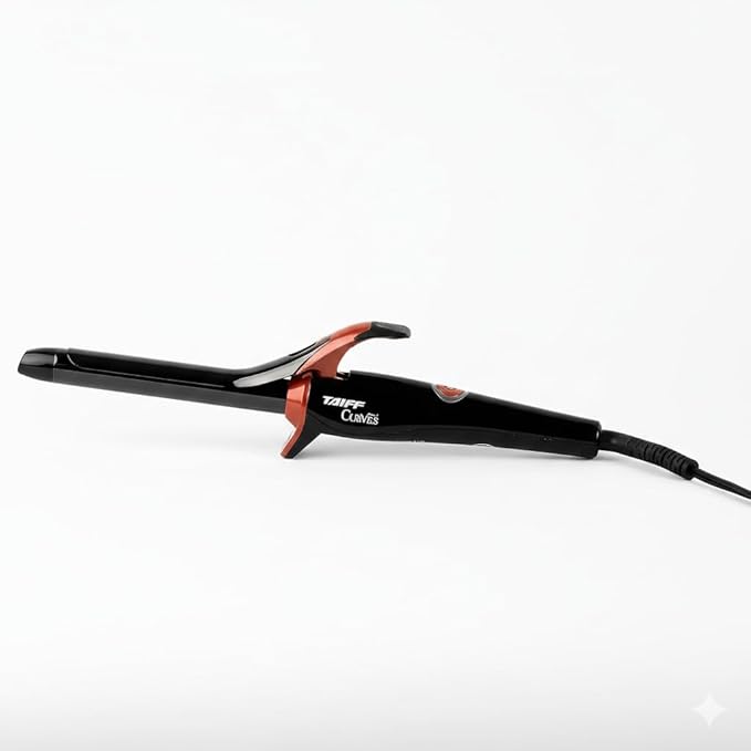 TAIFF Curves Professional Black Titanium Curling Iron – High-Performance Hair by TaiffProfessionalHairTools