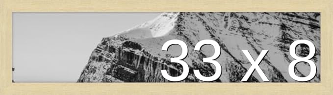 Frame It Easy 33 x 8 Wheat Wood Frame by FrameItEasy