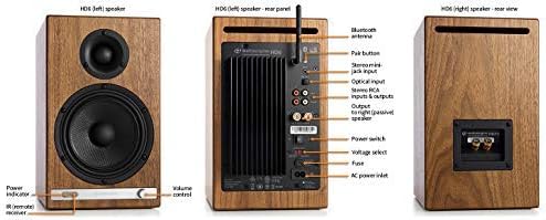 Audioengine HD6 Premium Powered Bookshelf Speakers | 150W Audiophile-Grade - Image 3