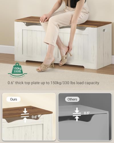 hzuaneri 43 inches farmhouse storage chest | 55 showing dimensions