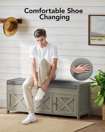 pipishell shoe storage bench, 2-tier shoe bench with showing dimensions