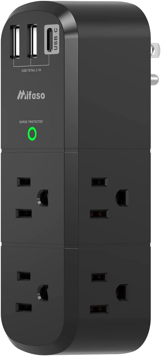 USB Outlet Extender Surge Protector - by Mifaso