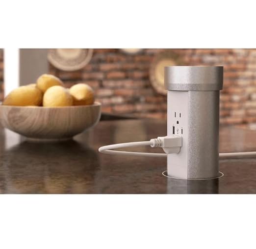 Kitchen Countertop Hidden Power Outlet w/USB, Motorized Pop Up, Custom Top - Image 5