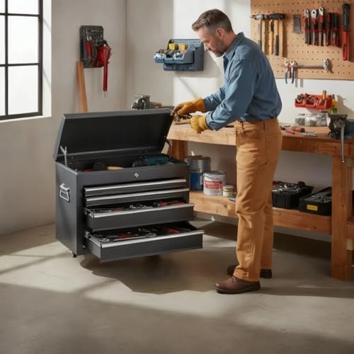metal tool box organizer | lockable tool chest, view 9