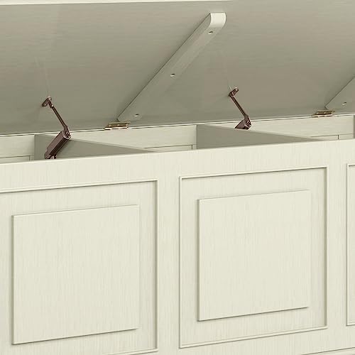 simplihome connaught 51" wide solid wood trunk bench, front angle view
