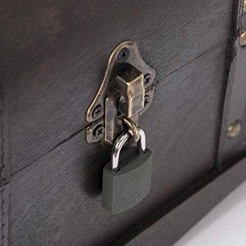 vintiquewise small pirate style wooden treasure chest (chest, front angle view