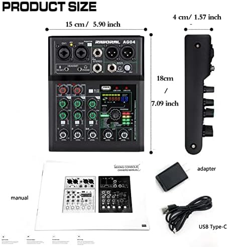 4 Channel Audio Mixer With Effects 88 Dsp Mixer Mixing Board Usb Interface - Image 3