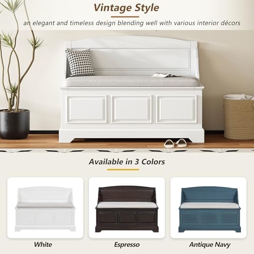 knocbel rustic entry storage bench with hidden compartments on a desk or shelf