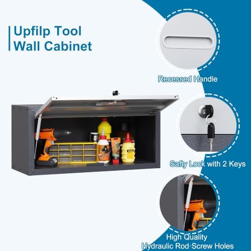 6-piece garage storage cabinets system heavy duty workshop, close-up detail