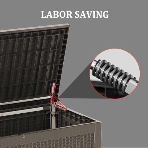outdoor storage box 325gal waterproof resin deck box,pool, package contents