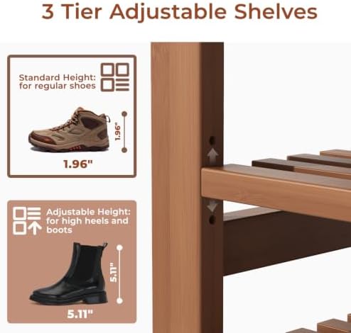 39.4" shoe rack bench with coat rack 3-tier, package contents
