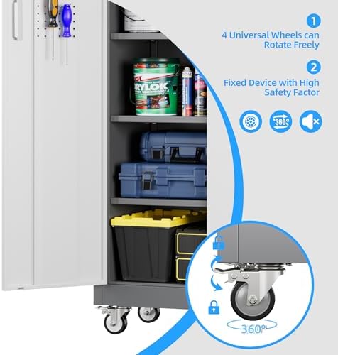 aobabo upgrade 71h''*32''w*16''d metal garage storage cabinet with on a desk or shelf