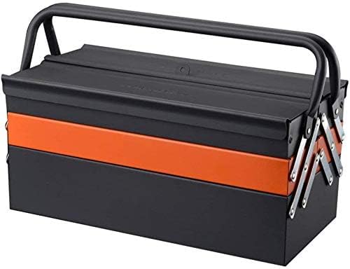 edward tools portable metal tool box with 3 shown in use
