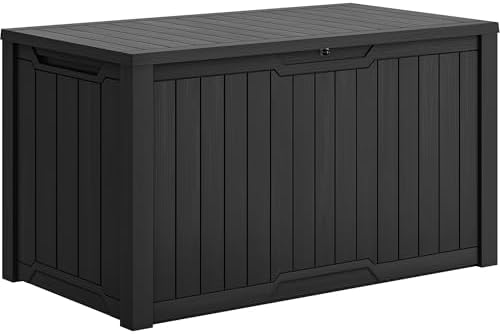 yitahome xxl 230 gallon large outdoor storage deck, front angle view