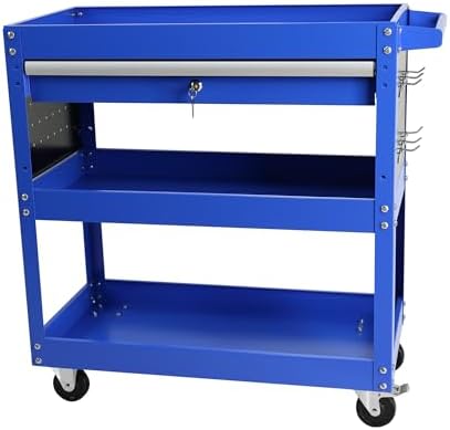 tool chest with wheels, 3-tier rolling tool box, view 9