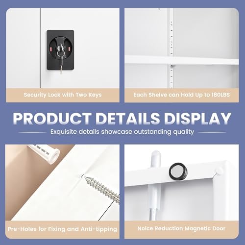 metal storage cabinet，garage storage cabinet with 2 lockable, package contents