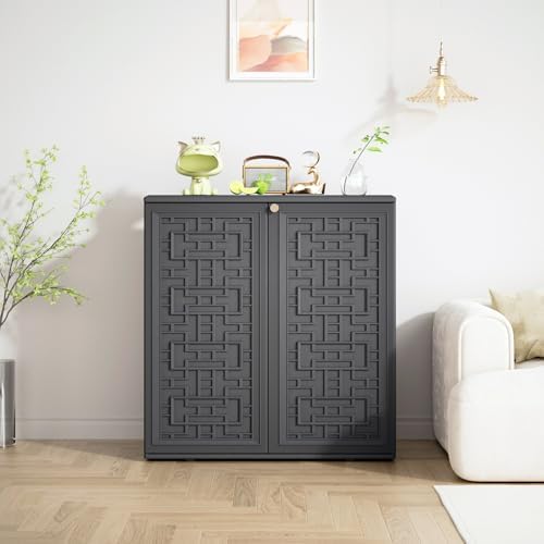 mrosaa storage box outdoor caninet,resin indoor storage box, close-up detail