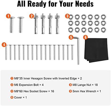 vevor 12.7ft outdoor firewood rack with cover, firewood, package contents