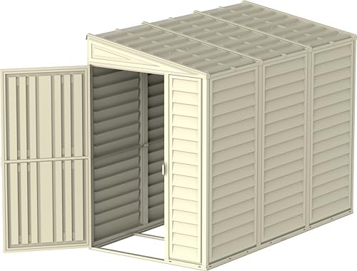 duramax sidemate 4x8 vinyl resin outdoor storage shed, view 13