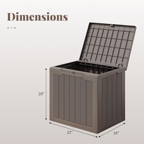 tangkula 30 gallon outdoor storage box with lockable, package contents