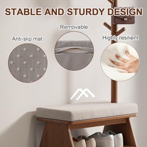 coat rack with shoe storage, shoe rack with on a desk or shelf