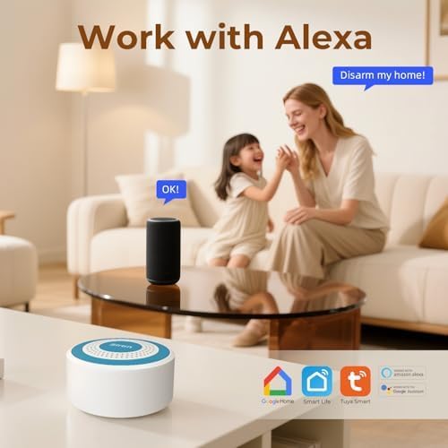 Hapippofa Alarm System for Home Security, 9 Pieces Smart WiFi Door Alarm System - Image 5
