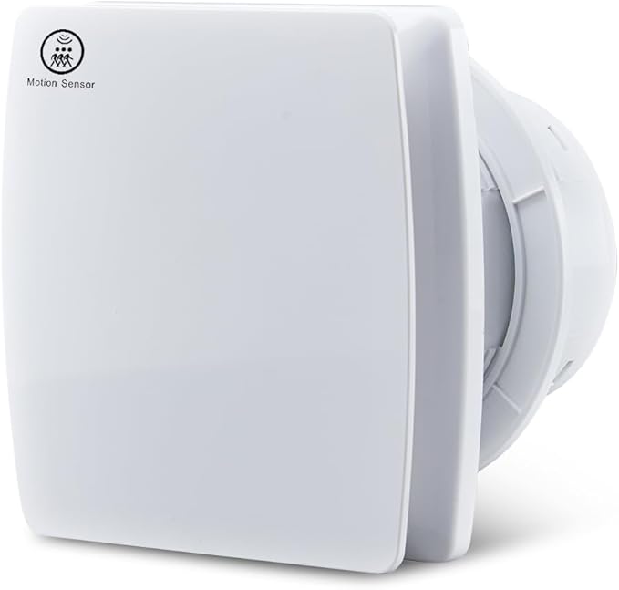 Hehou 5.9 Inch Bathroom Exhaust Automatic Fan Low Noise Window Wall Mount Vent by Hehou