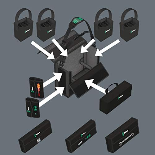 wera 05004357001 wera 2go 2 xl tool container showing dimensions