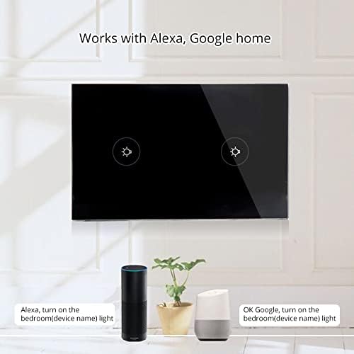 WiFi Smart Wall Touch Light Switch Glass Panel Wireless Remote Control by - Image 3