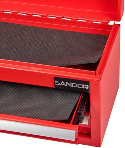 mini tool box - metal tool chest with, side view