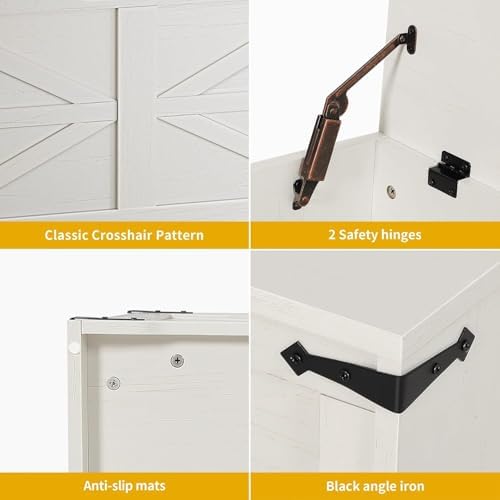 dwvo storage bench 47.2", hidden storage, slow-close hinges, package contents