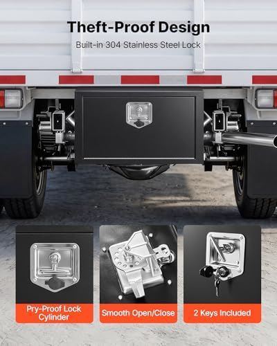 vevor underbody truck tool box, 24 x 12, side view