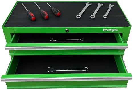 workington industrial 2 drawers portable metal intermediate box showing dimensions