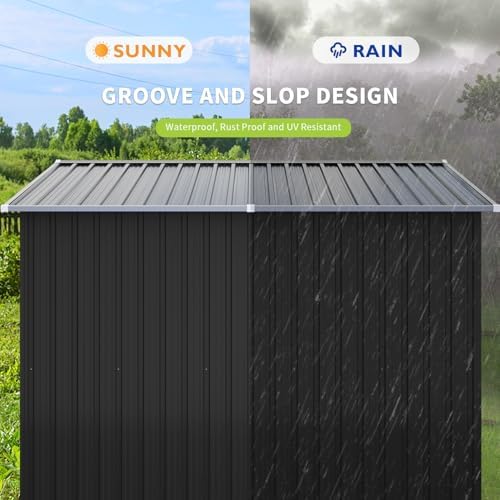aoxun 10 x 8ft outdoor storage shed with, package contents