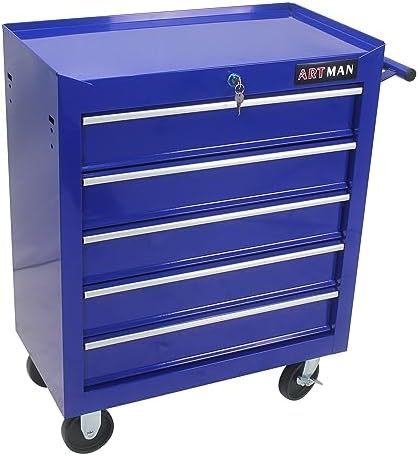 5 drawers rolling tool chest on wheels, multifunctional, view 9