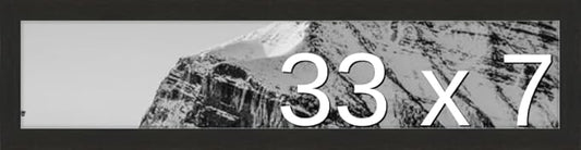 Frame It Easy 33 x 7 Coffee Wood Frame by FrameItEasy