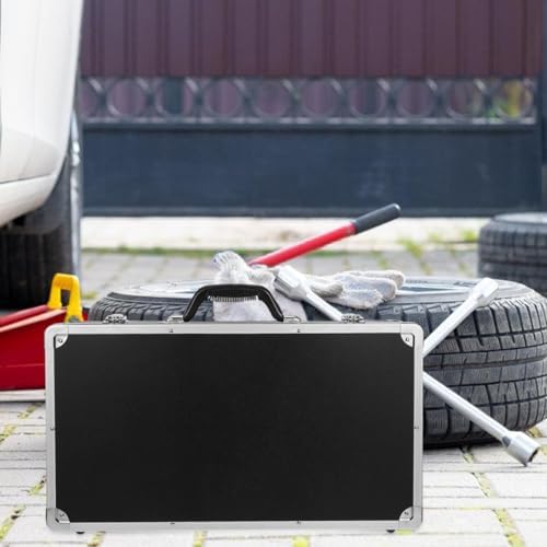 doitool aluminum tool box, hard storage case with shown in use