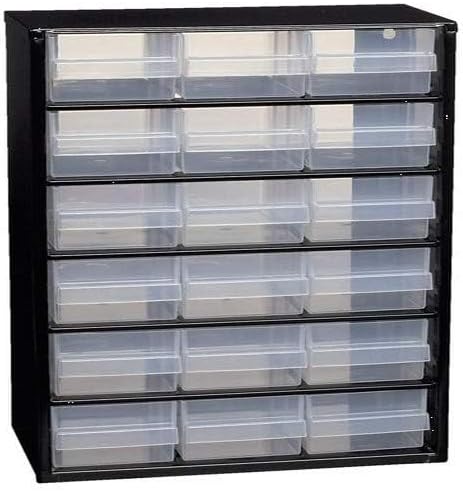 raaco steel storage cabinet, standard 18-drawer (c9-18), main product view