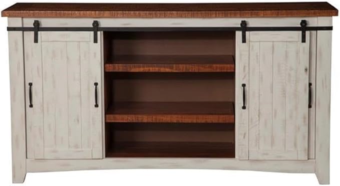 Martin Svensson Home Rustic 65” Solid Wood TV Stand - Image 4