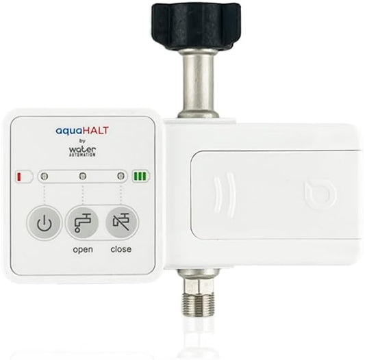 aquaHALT FLIP Smart Home Water Toilet Leak Detector Alarm and Automatic Shut by aquaHALT