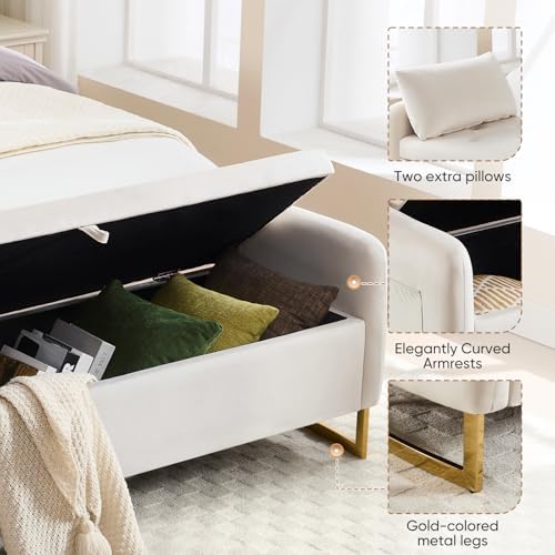 48" end of bed bench, modern storage bench showing dimensions